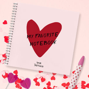Carnet Saint Valentin coeur rouge