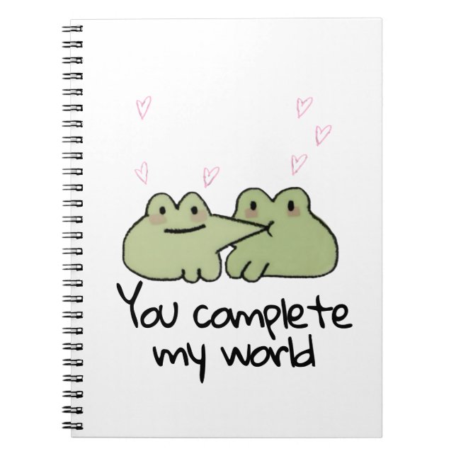 Carnet Saint Valentin Cute Frog Love Couple (Devant)