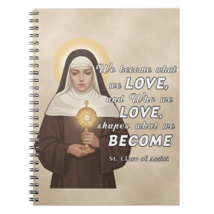 Carnet Sainte Claire d'Assise Amour Citation Catholique C