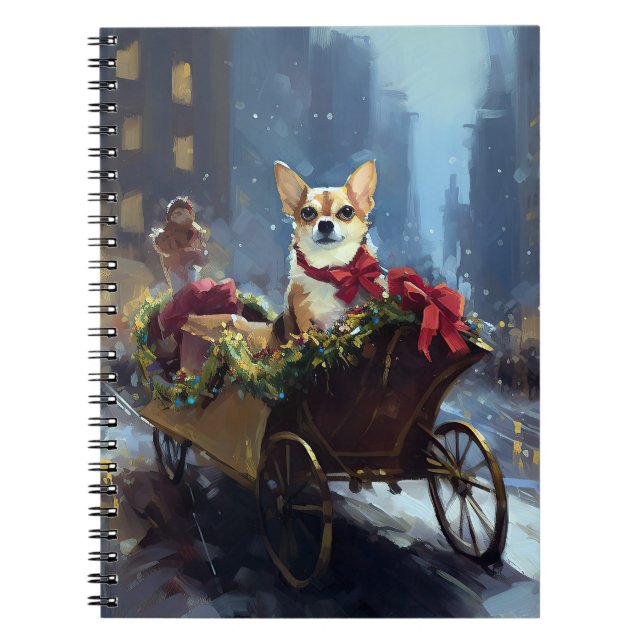 Carnet saison des fêtes de Noël de chihuahua (Devant)