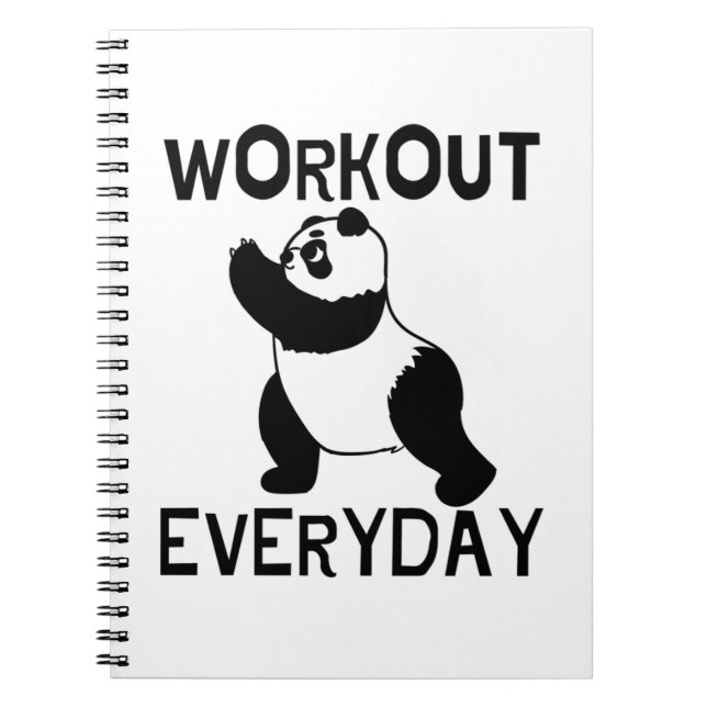 Carnet Salle De Fitness Panda (Devant)