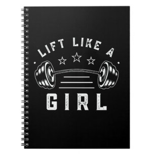 Carnet Salle de sport Citation Soulever comme une fille