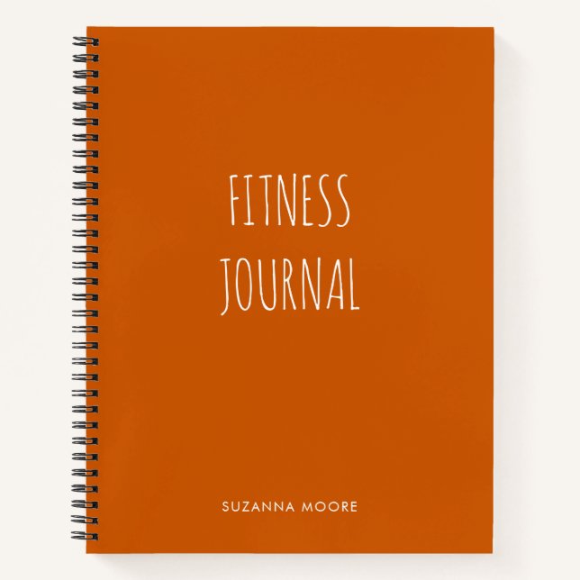 Carnet Salle De Sport Moderne Simple Orange Fitness (Devant)