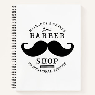 Carnet Salon de coiffure à moustache Barbier moderne