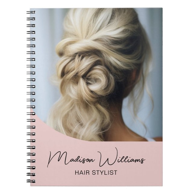 Carnet Salon de coiffure moderne pour styliste personnali (Devant)
