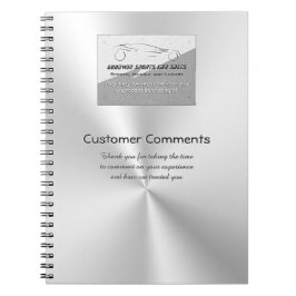 Carnet Salon des ventes de voitures Commentaires clients 