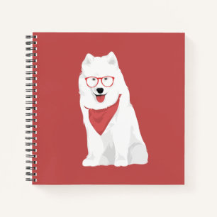 Carnet Sammy Le Bandana Rouge Samoyé Chien