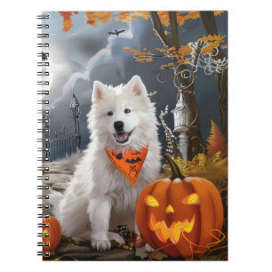 Carnet Samoyed Halloween Éffrayant