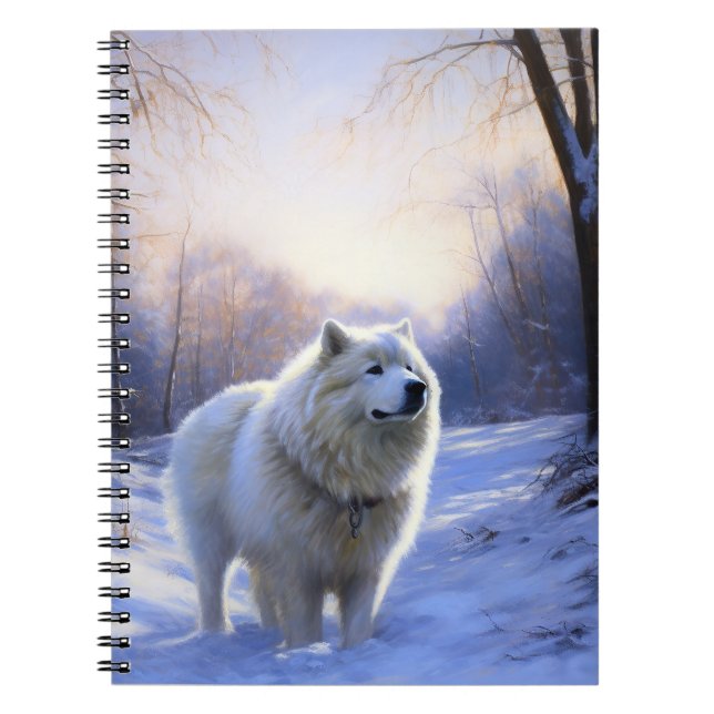 Carnet Samoyed Let It Snow Christmas (Devant)