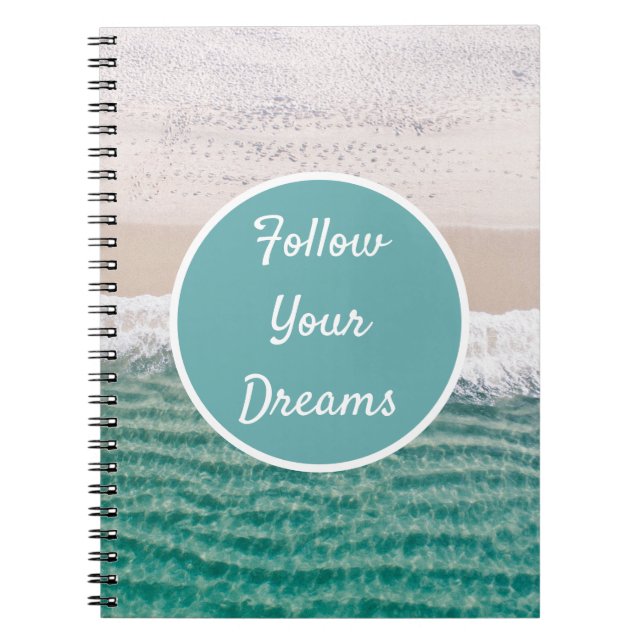 Carnet Sandy Beach Inspirer Suivez vos rêves (Devant)