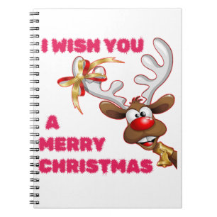 CARNET SANTA'S REINDEER WISHES YOU A MERRY CHRISTMAS