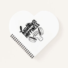 Carnet santé est bonheur gym motivation design