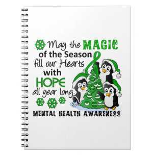 Carnet Santé mentale de pingouins de Noël