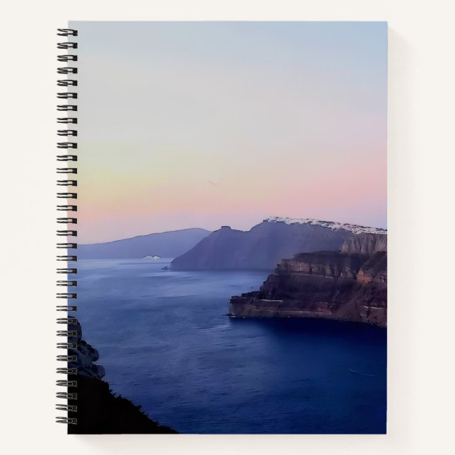 Carnet Santorini Greece Spiral Notebook (Devant)