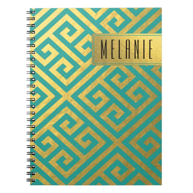 Carnet Sarcelle d'hiver principale grecque à la mode de (Devant)