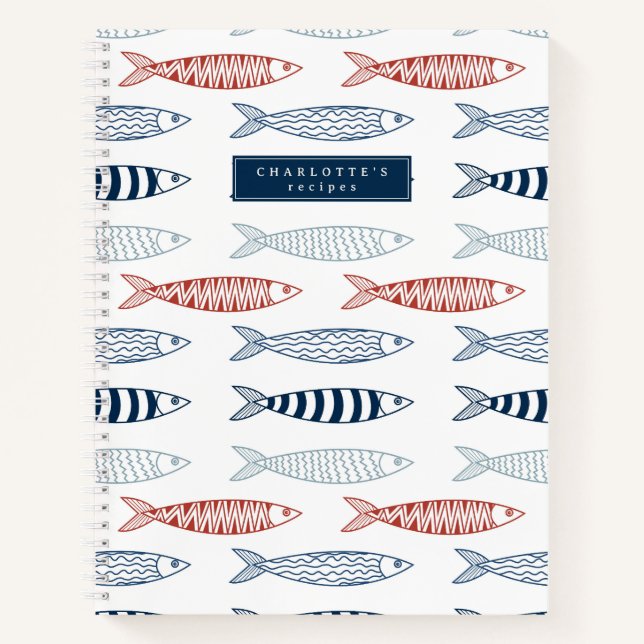 Carnet Sardines méditerranéennes décoratives Recette de p (Devant)