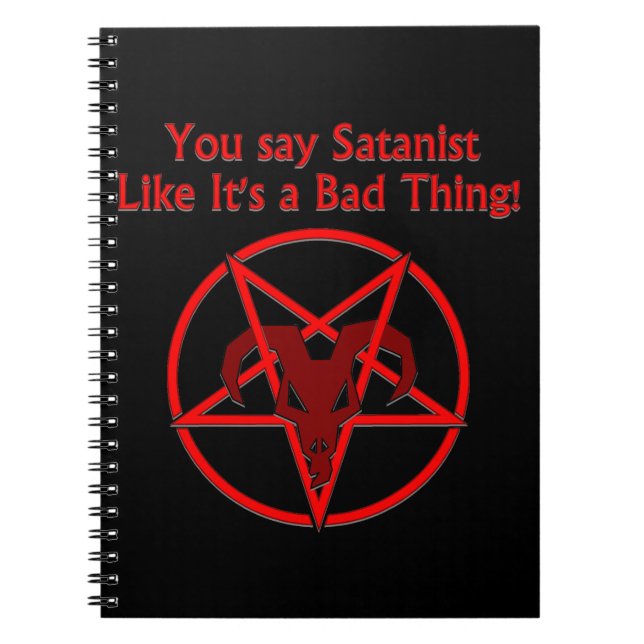 Carnet Satanist Bad Thing Dark Humour Chèvre Pentacle (Devant)