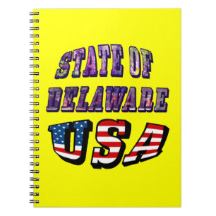 Carnet Sate of Delaware Picture and USA Flag Text