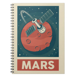 Carnet Satellite Mars Retro Galaxy