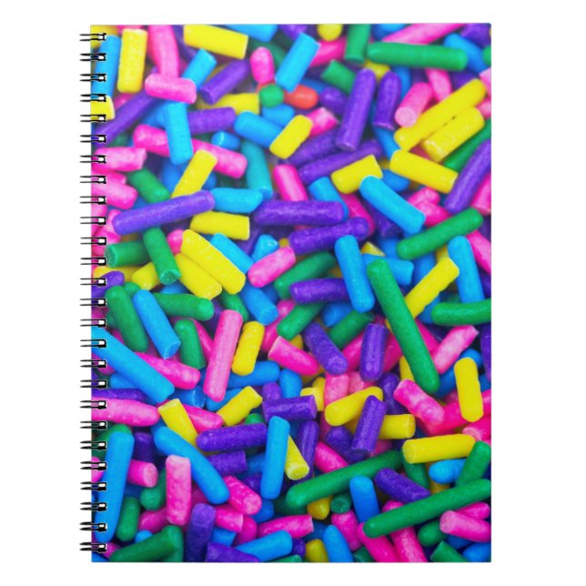 Carnet Saupoudrer de bonbons multicolores (Devant)