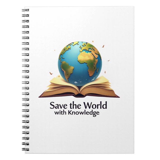 Carnet Sauver le monde avec la connaissance (Devant)