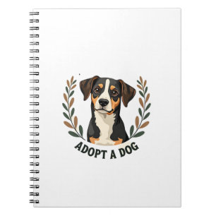 Carnet Sauver une vie Adopter un chien Illustration vinta