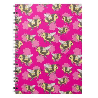 Carnet Sauvez les abeilles sur arrière - plan rose
