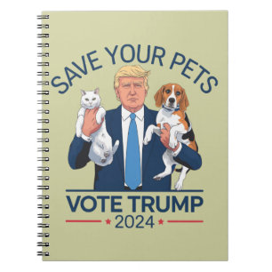 Carnet Sauvez Vos Animaux Votez Trump Élection US Citatio