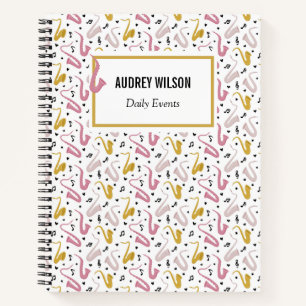 Carnet Saxophone Lecteur Musicien Jazz