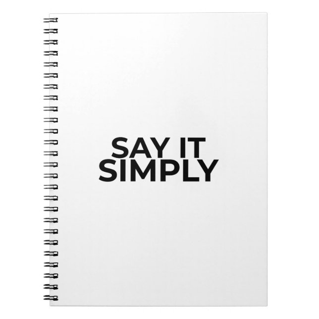Carnet Say it Simply Minimalist Premium Notebook (Devant)