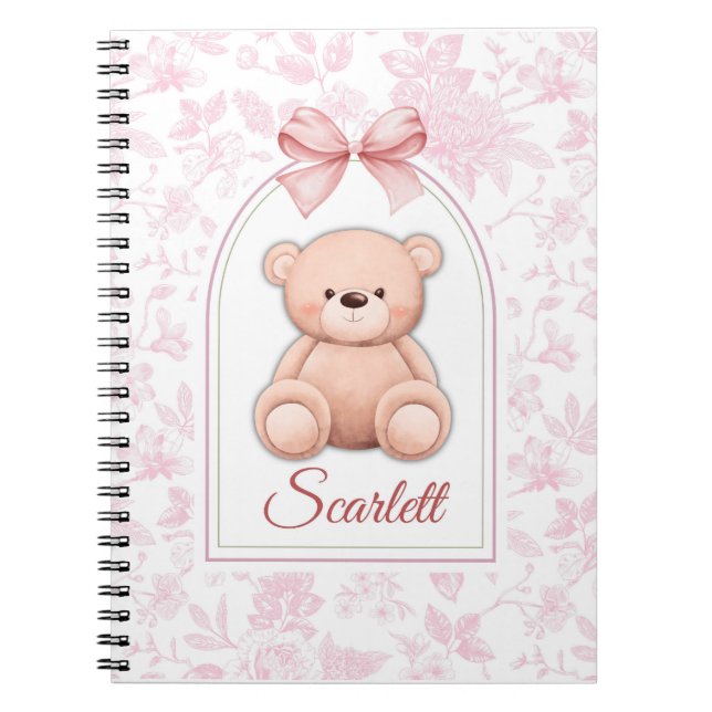 Carnet Scarlett | Conception personnalisée d'ours en pelu (Devant)