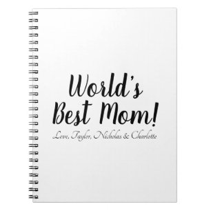 Carnet Scénario personnalisé Best Mom du monde élégant ch