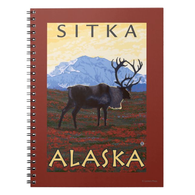 Carnet Scène Caribou - Sitka, Alaska (Devant)