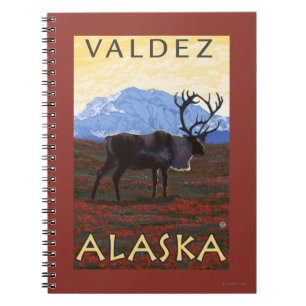 Carnet Scène Caribou - Valdez, Alaska