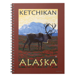 Carnet Scène de caribou - Ketchikan, Alaska