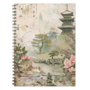 Carnet Scène de jardin de fleurs de cerisier (3)