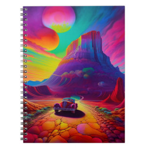 Carnet Scène de voiture colorée