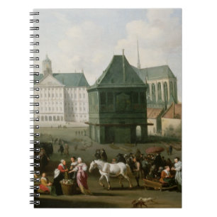 Carnet Scène du marché avant le palais de barrage,