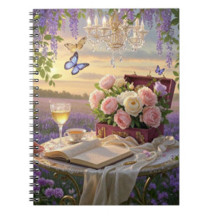 Carnet Scène rêvée et douce d'une somptueuse, Florale