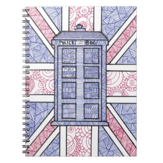 Carnet Schéma illustré par main BRITANNIQUE Union Jack de