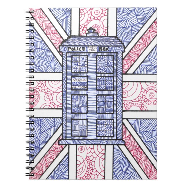 Carnet Schéma illustré par main BRITANNIQUE Union Jack de (Devant)