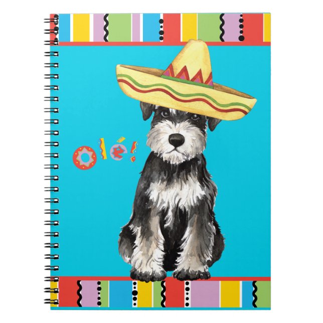 Carnet Schnauzer miniature de fiesta (Devant)