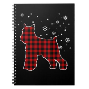 Carnet Schnauzer Standard Christmas Dog Buffalo Plaid