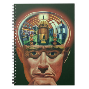 Carnet Science-fiction vintage, Cerveau Alien en laborato