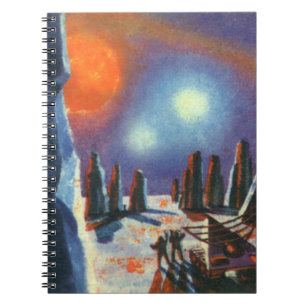 Carnet Science-fiction vintage d'une planète étrangère av