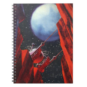 Carnet Science-fiction vintage, rover lunaire de canyon s