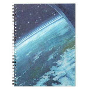 Carnet Science-fiction vintage, Terre de nuit avec étoile