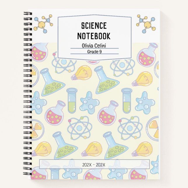 Carnet scientifique personnalisé Soft Jaune Jaune  (Devant)