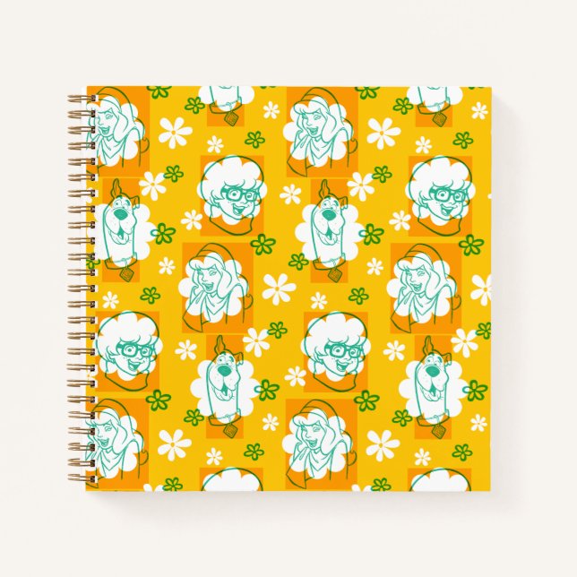 Carnet Scooby-Doo | Modèle floral de caractère (Devant)