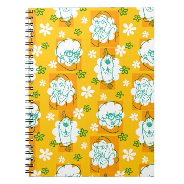 Carnet Scooby-Doo | Modèle floral de caractère (Devant)